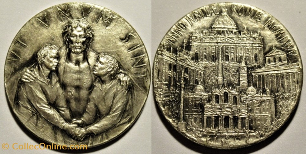 medailles etat de la cite du paulus vi pope jubilee year medal 1975 vatican rome