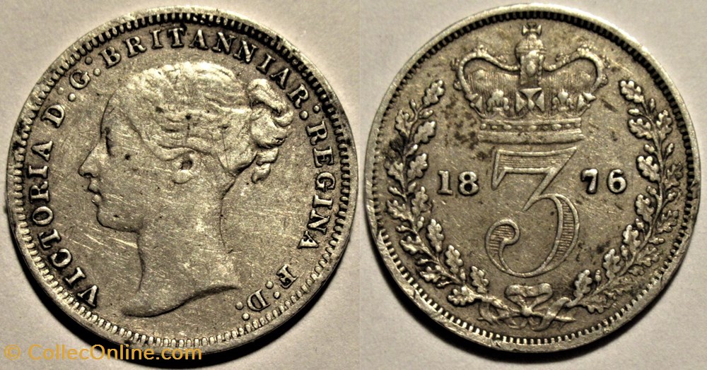 Victoria - 3 Pence 1876 - Kingdom of Great Britain monnaies monde royaume uni victoria 3 pence 1876 kingdom of great britain