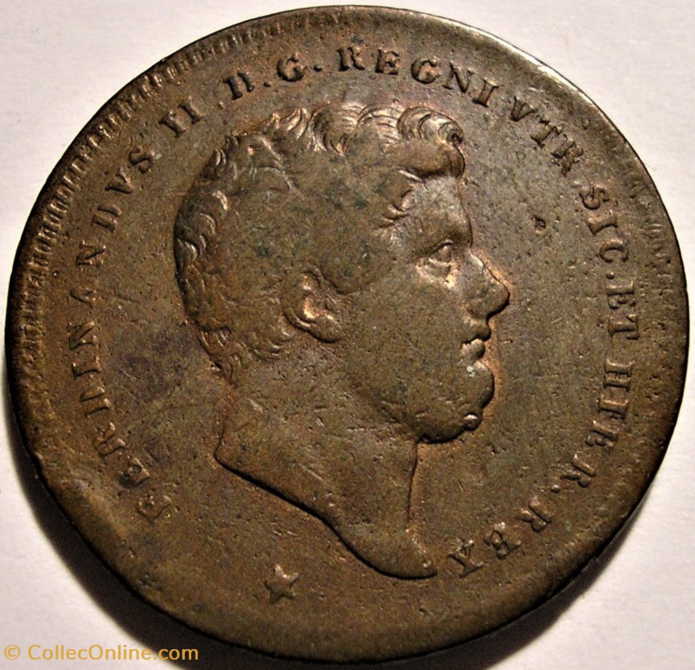 1851 Royaume de Naples, 2 Tornesi - Ferdinando II monnaies monde italie 1851 royaume de naples 2 tornesi ferdinando ii