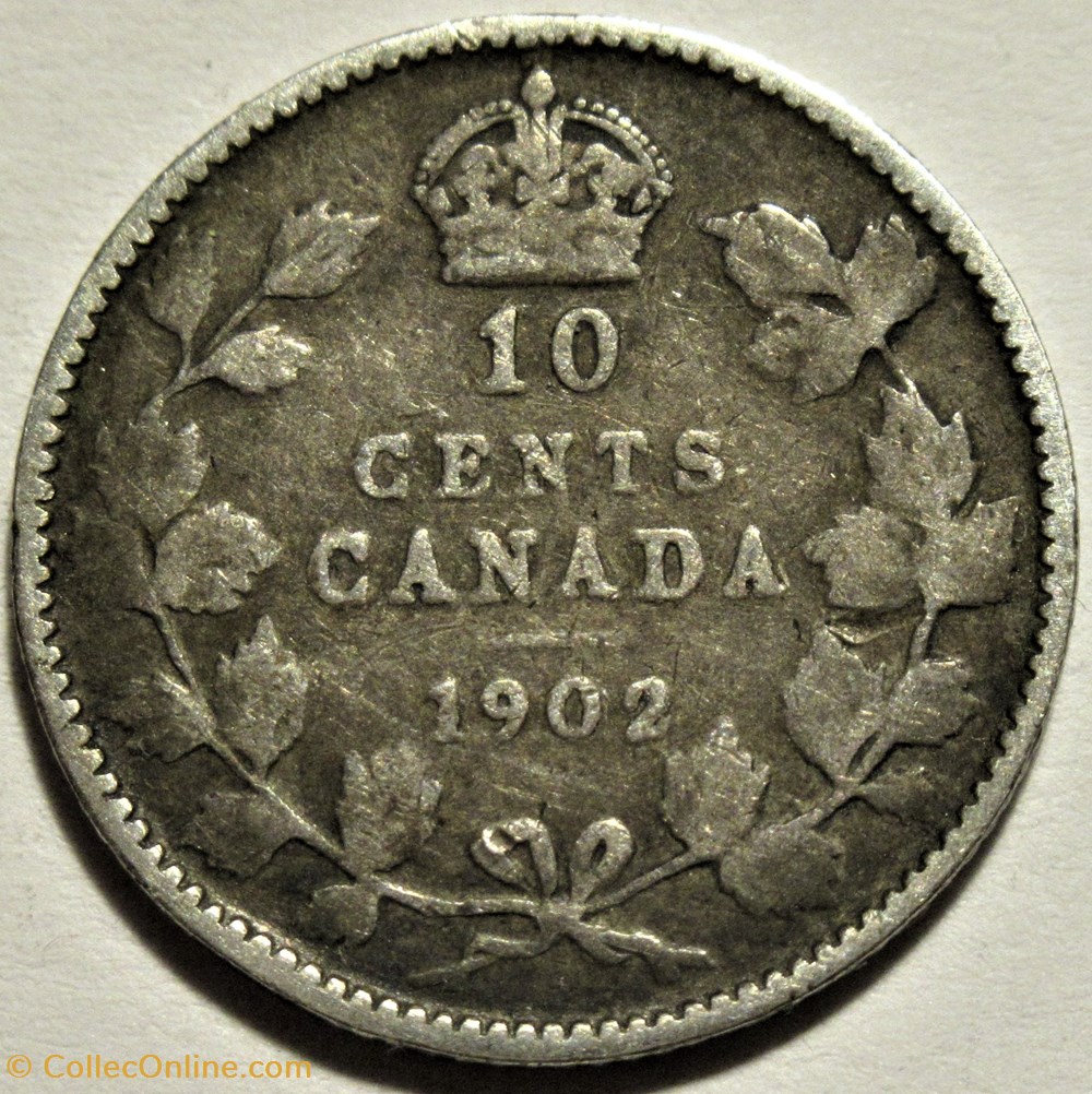 Edward VII - 10 Cents 1902 monnaies monde canada edward vii 10 cents 1902