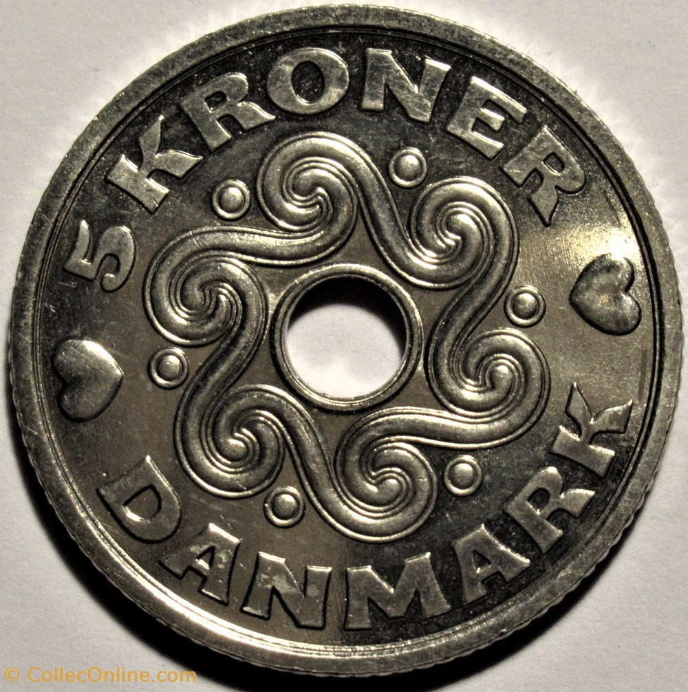 Margrethe II of Denmark - 5 Kroner 1997 monnaies monde danemark margrethe ii of denmark 5 kroner 1997