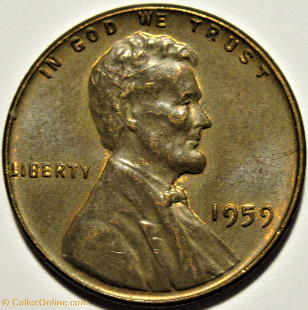 1959 One Cent 3 monnaies monde etats unis 1959 one cent