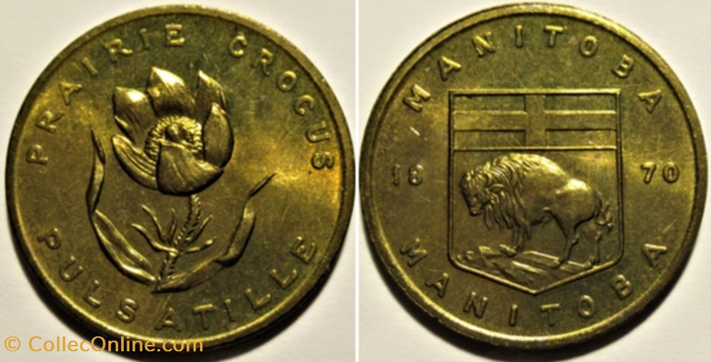 Manitoba - Provincial Arms and Flowers 1965-68, Shell Oil Token monnaies paranumismatique jetons poids manitoba provincial arms and flowers 1965 68 shell oil token