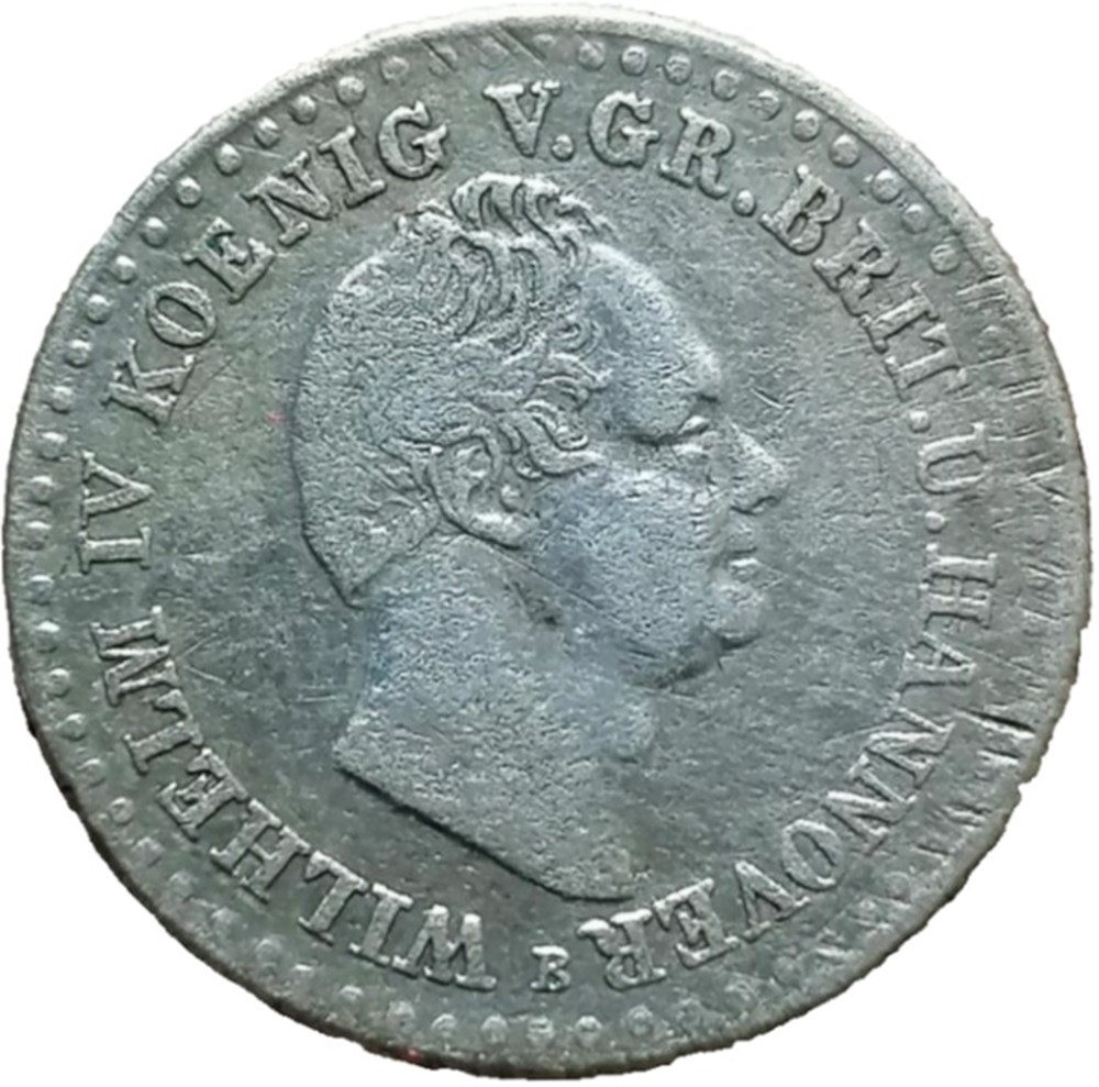 William IV - 1/12 Thaler 1835 - Kingdom of Hannover monnaies monde allemagne william iv 1 12 thaler 1835 kingdom of hannover