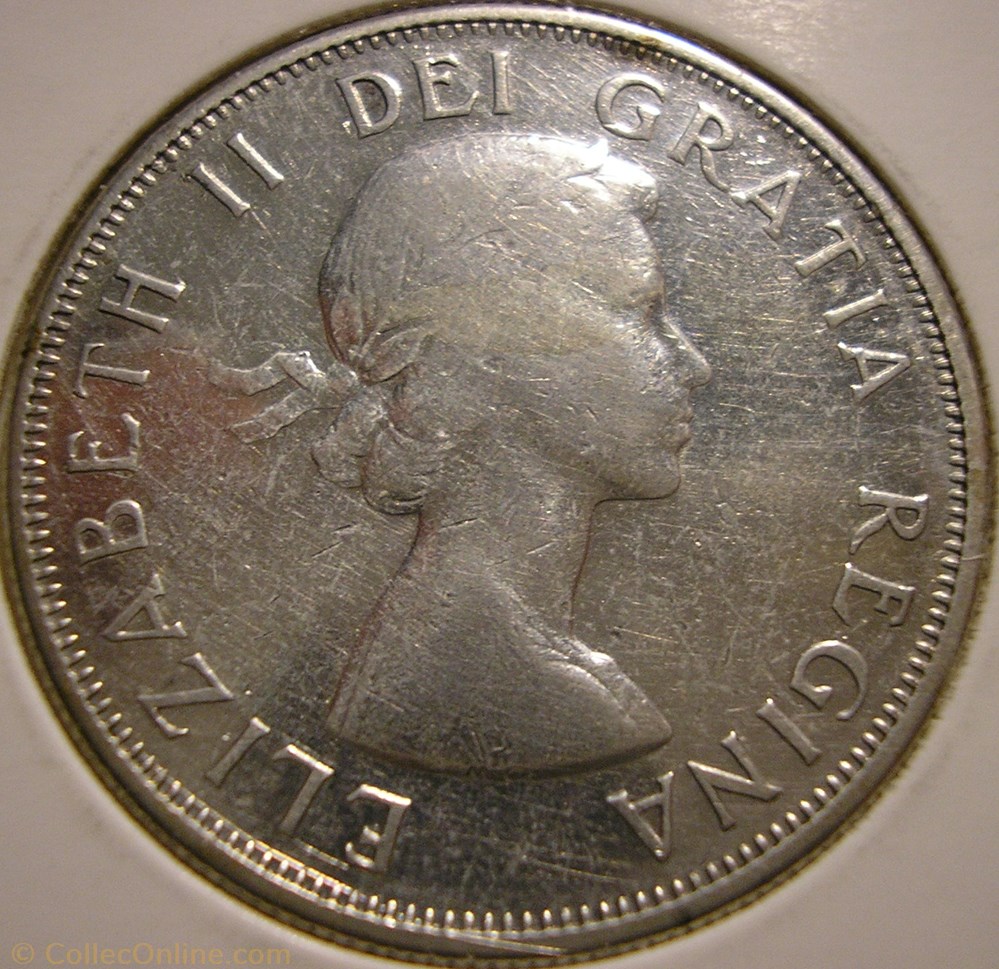 monnaies monde canada elizabeth ii 50 cents 1958