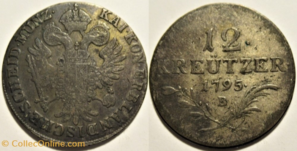 Franz II - 12 Kreutzer 1795 Kremnica, Austrian Empire monnaies monde autriche franz ii 12 kreutzer 1795 kremnica austrian empire