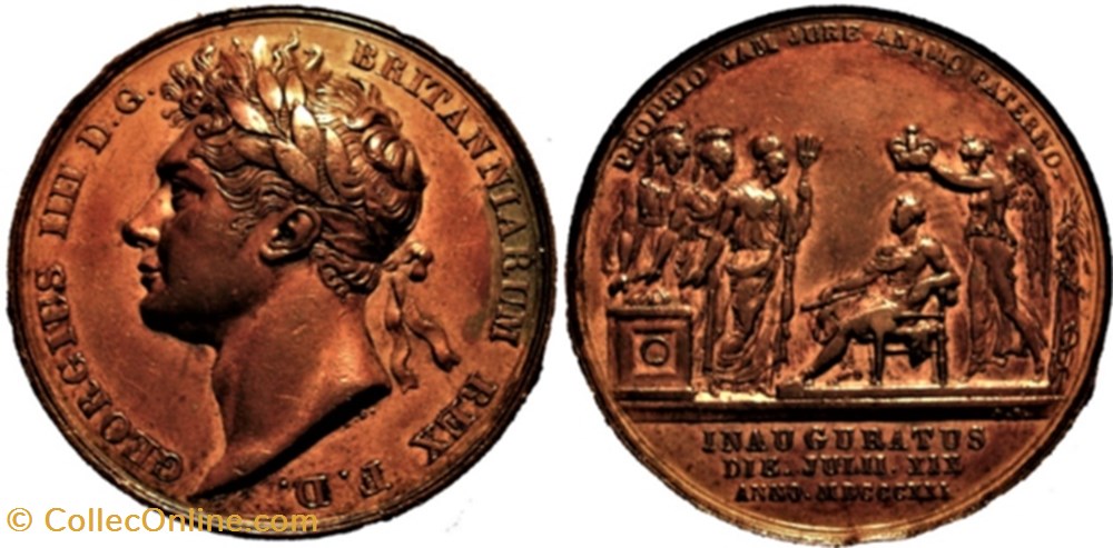 George IV - Coronation, Official Medal 1821 - Great Britain medaille royaume uni george iv coronation official medal 1821 great britain
