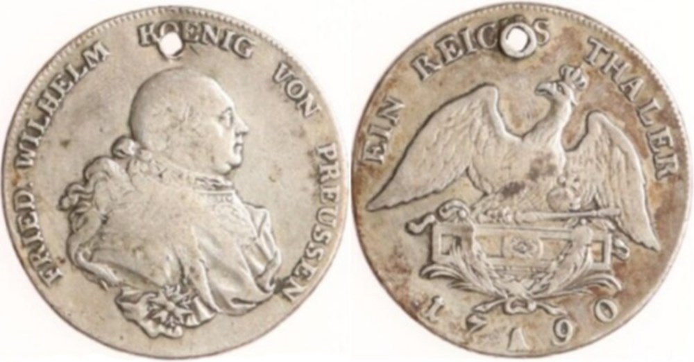 monnaies europe medievale saint empire romain germanique friedrich wilhelm ii 1 reichsthaler 1790 berlin kingdom of prussia