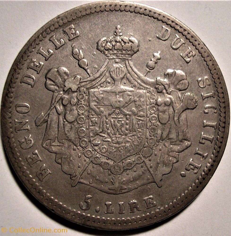 1813 Royaume de Naples, 5 Lire - Joachim Murat 2 monnaies monde italie 1813 royaume de naples 5 lire joachim murat