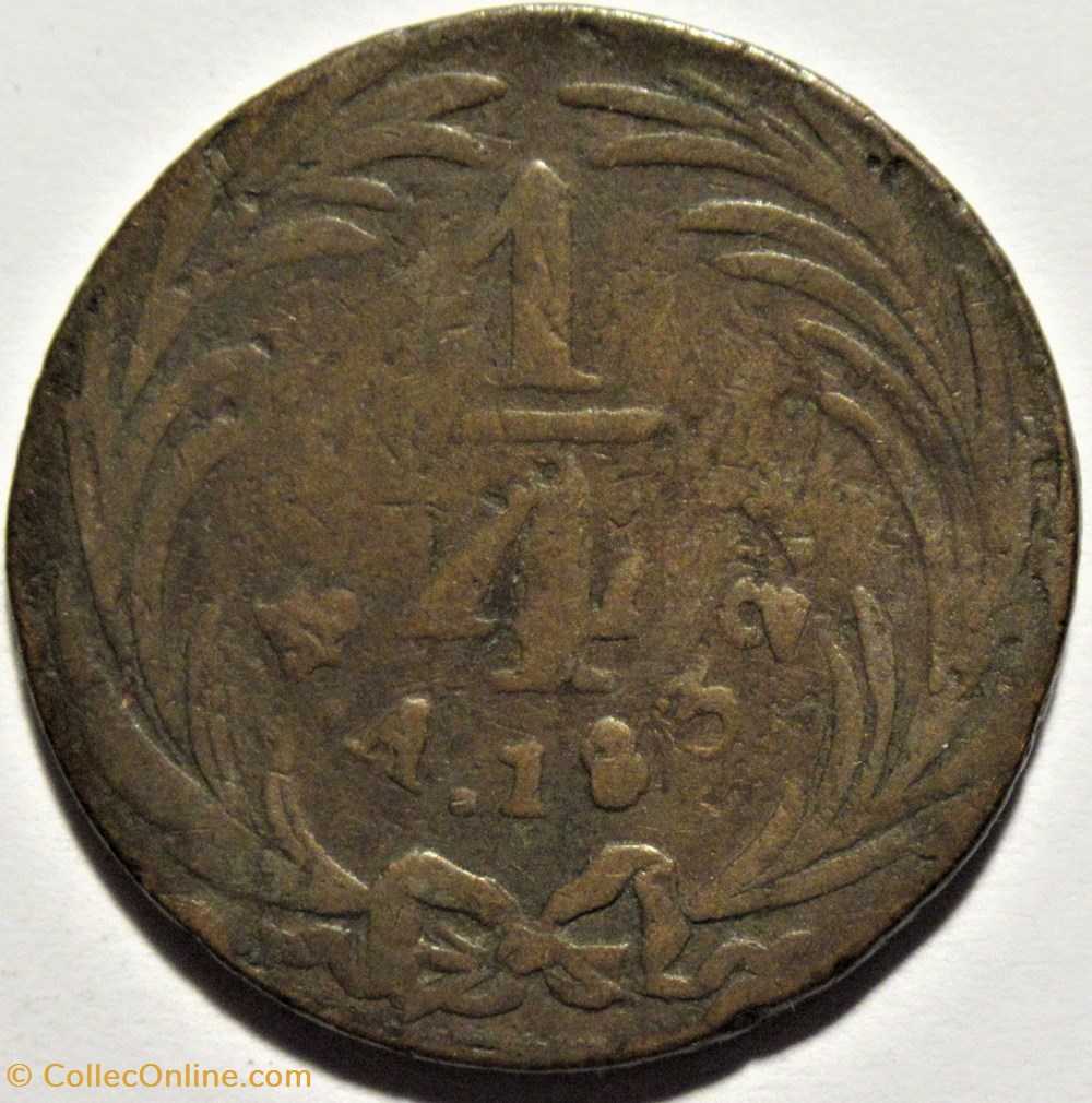 monnaies monde mexique mexico 1 4 real 1832 1st republic repunched date