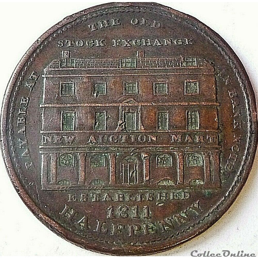 monnaie monde royaume uni 1811 halfpenny thomas wood middlesex ex 2