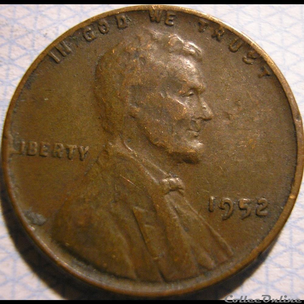 1952 One Cent monnaies monde etats unis 1952 one cent