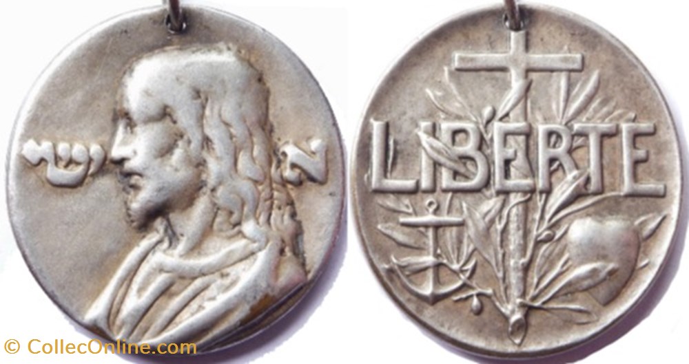 medailles religieuses jesus medaille liberte ca 1900