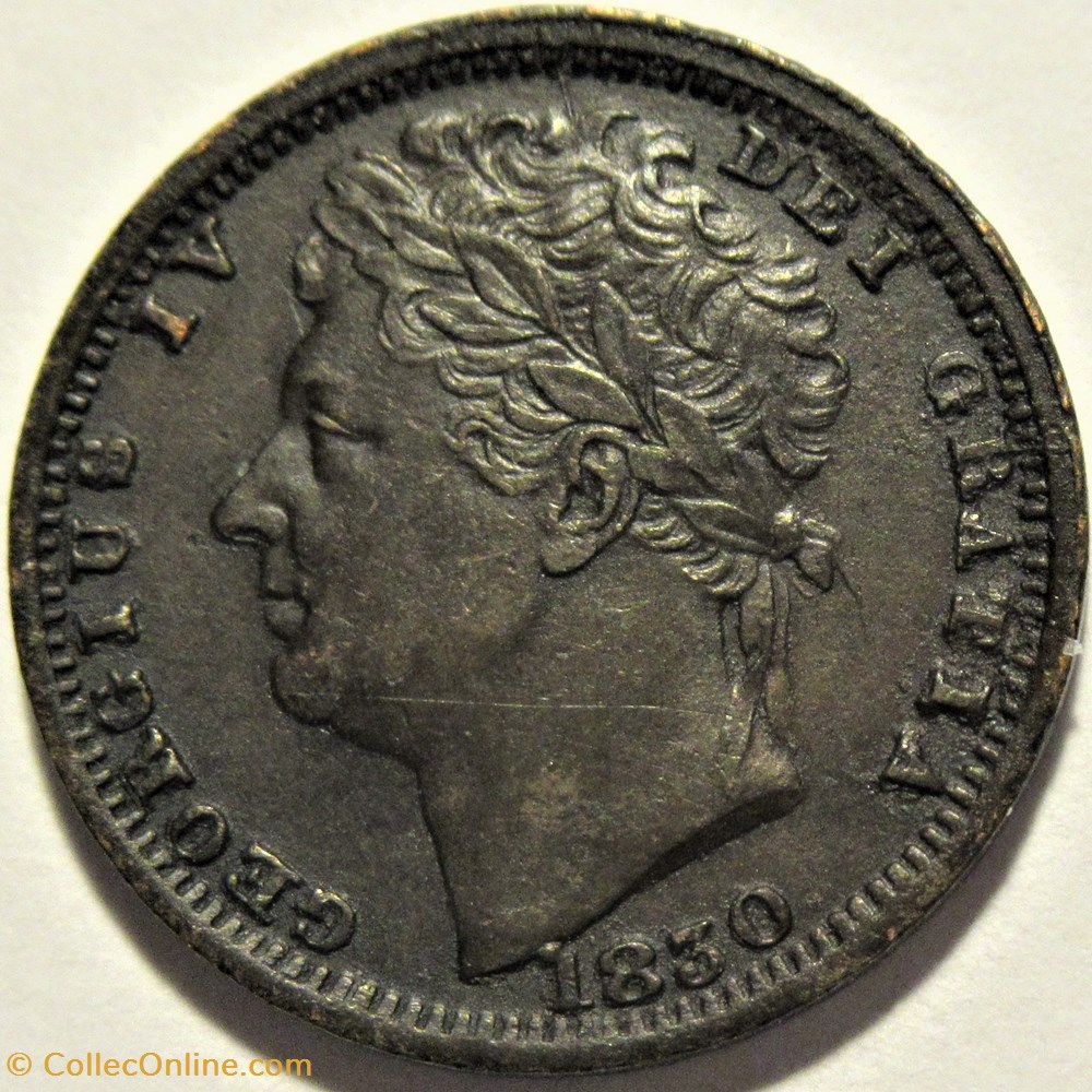 George IV - Half Farthing 1830 Great Britain 3 monnaies monde royaume uni george iv half farthing 1830 great britain
