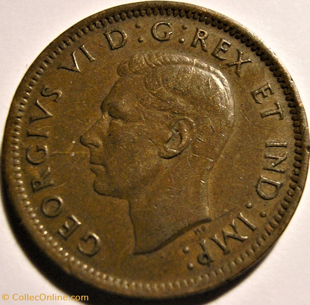 George VI - 1 Cent 1939 monnaie monde canadum george vi 1 cent 1939