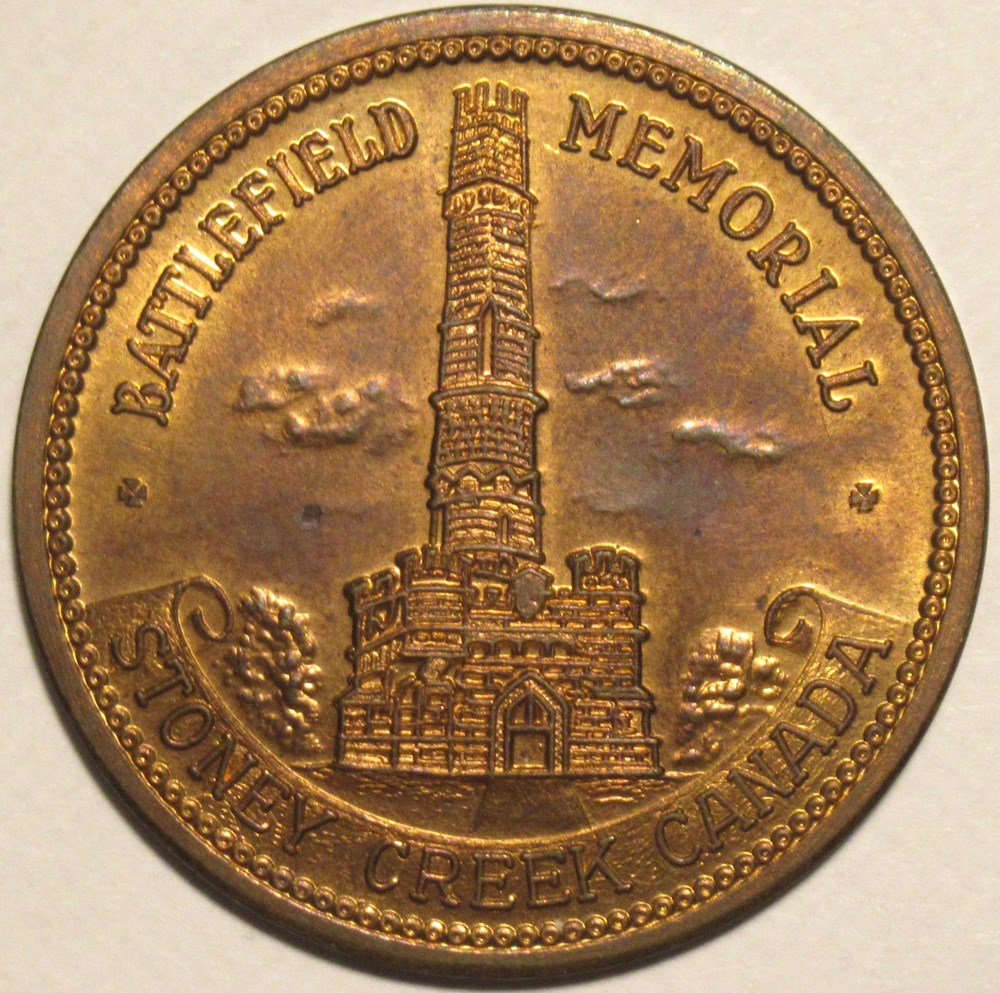 Stoney Creek - 1813-1963 Battlefield Memorial Medal monnaies paranumismatique jetons poids stoney creek 1813 1963 battlefield memorial medal