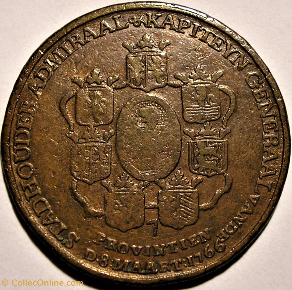 Medal 1766 - Inauguration of William V, Prince of Orange-Nassau, Stadtholder of Netherlands 3 medailles pays bas medal 1766 inauguration of william v prince of orange nassau stadtholder of netherlands