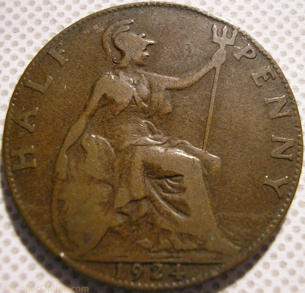 monnaie monde royaume george v half penny 1924 united kingdom