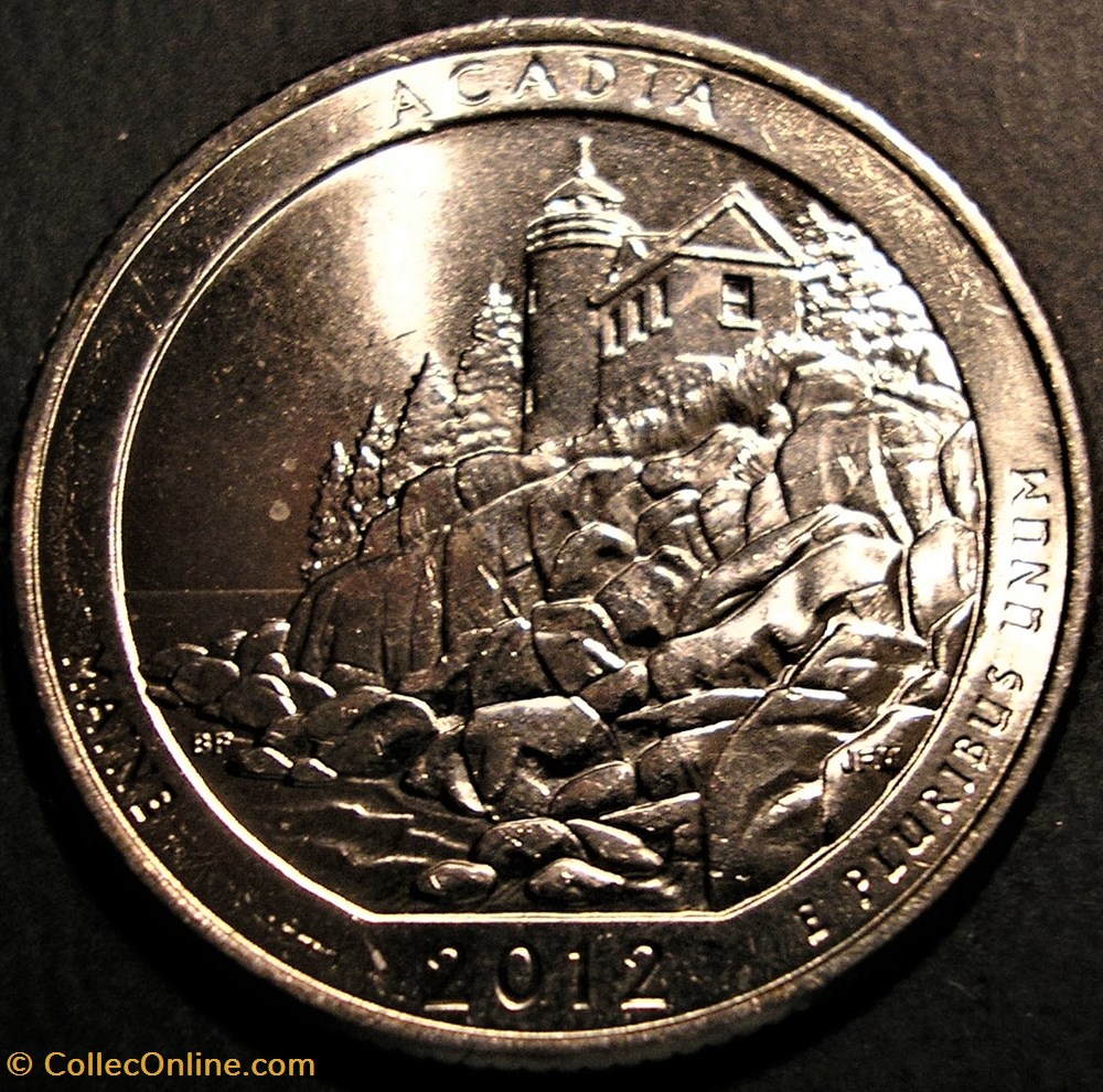 Acadia - 2012 P Quarter Dollar - Maine State 3 monnaie monde etat uni acadia 2012 p quarter dollar maine state