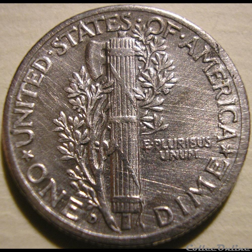 1942 Denver Dime monnaies monde etats unis 1942 denver dime