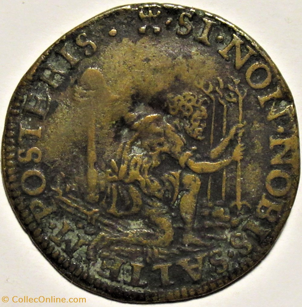 1580, Token to the accession of William the Silent monnaies europe medievale pays bas espagnols 1580 token to the accession of william the silent