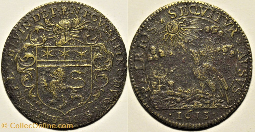 Louis XIII - 1613, Jeton Échevin de Paris - Nicolas Poussepin monnaies paranumismatique jetons poids louis xiii 1613 jeton echevin de paris nicolas poussepin