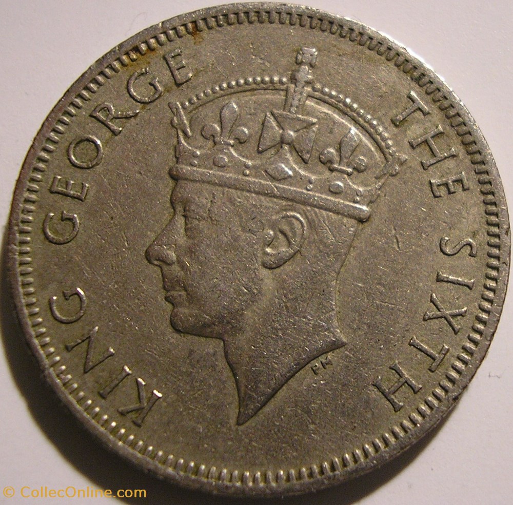 monnaie monde malaisie george vi 20 cents 1948 malaysia
