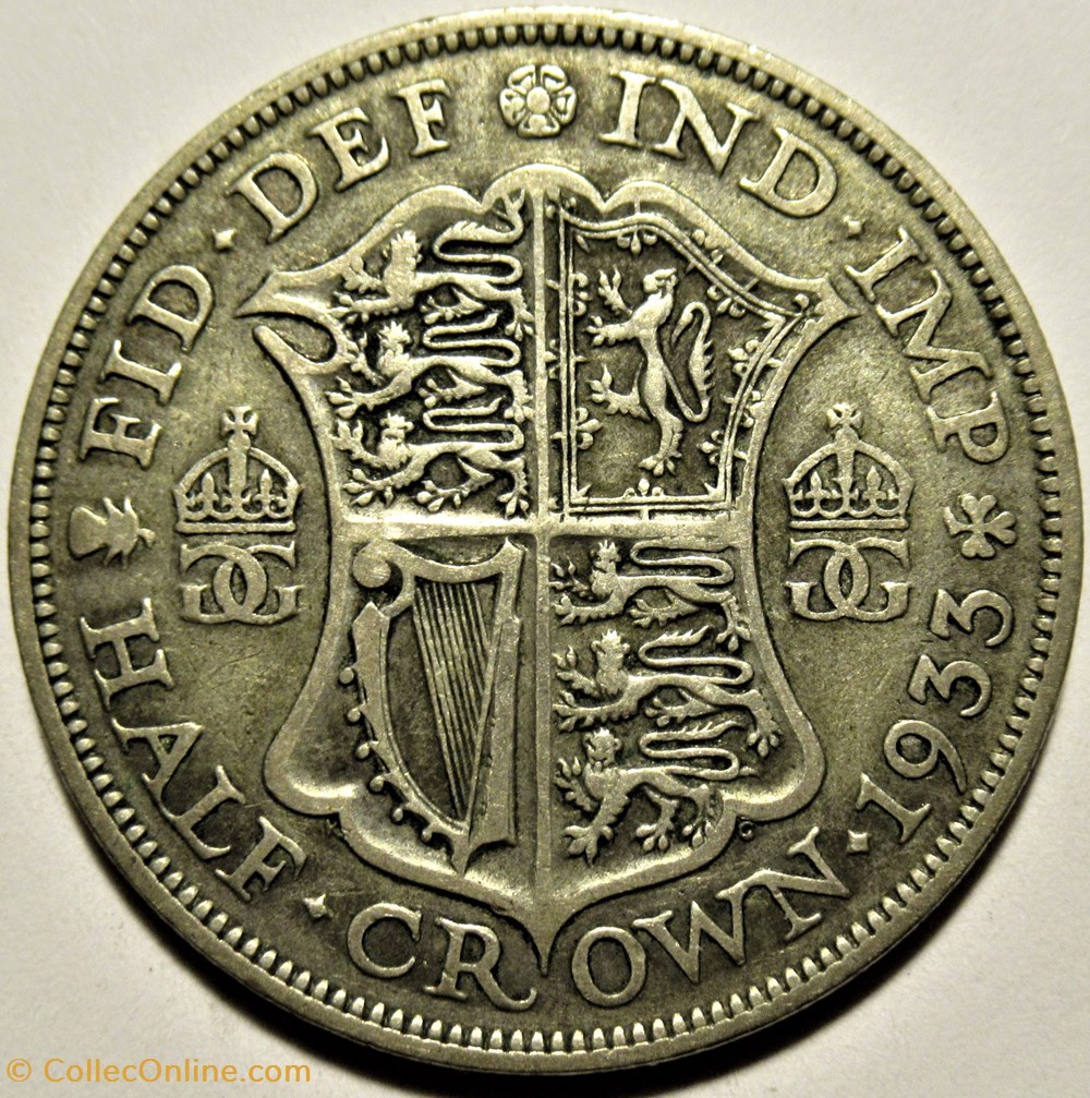 monnaies monde royaume uni george v half crown 1933 great britain