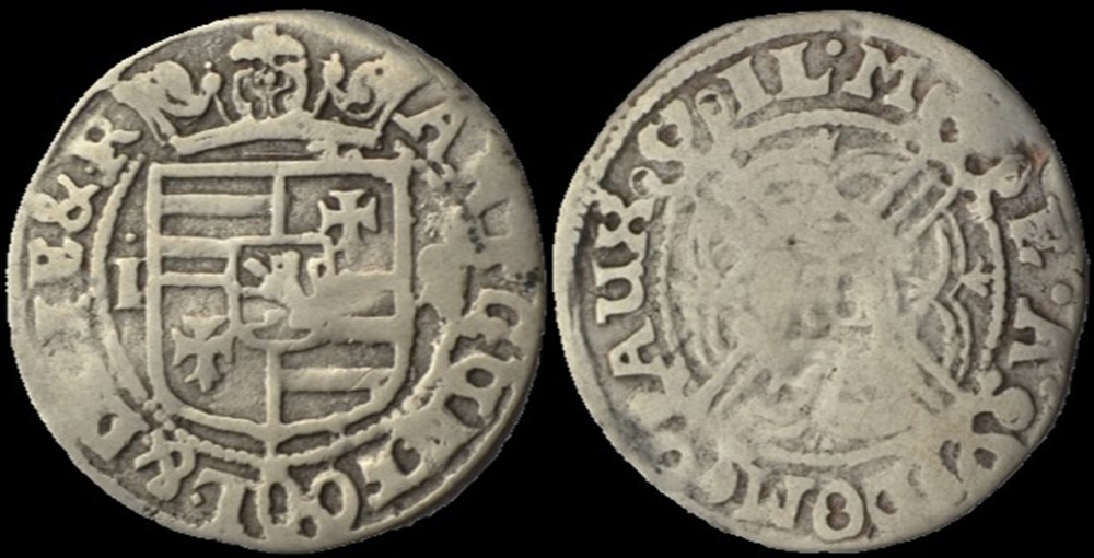 1 Stüber, Jever 1660 - Anton Günther v. Oldenburg monnaies europe medievale saint empire romain germanique 1 stuber jever 1660 anton gunther v oldenburg