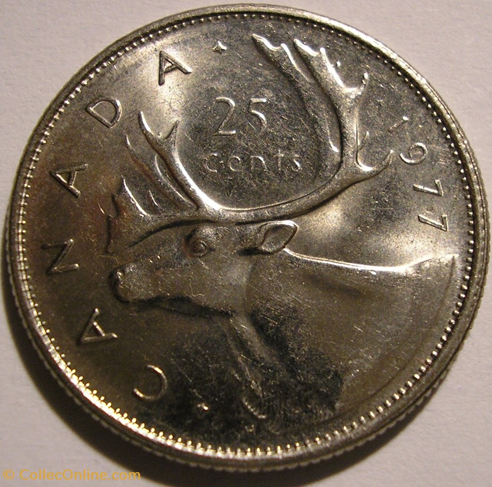 monnaie monde canadum elizabeth ii 25 cents 1977
