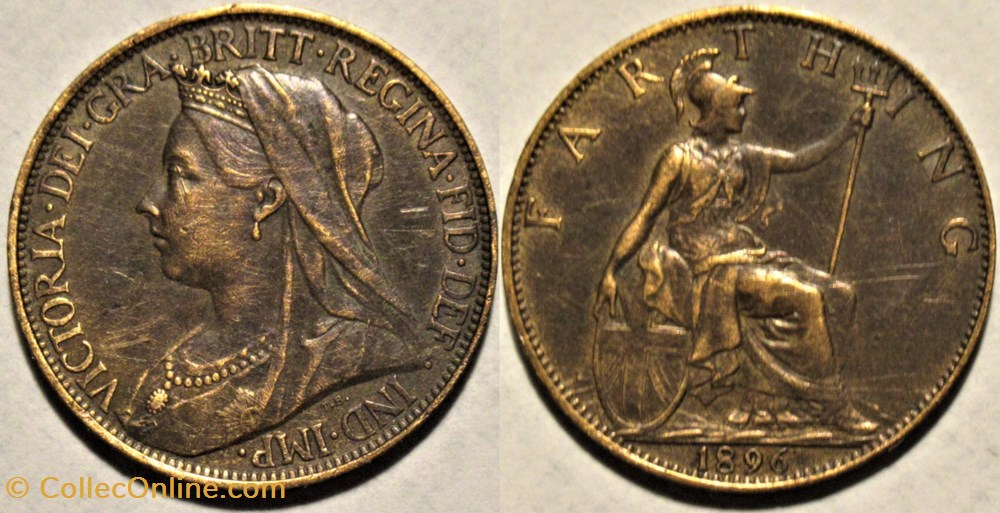 monnaies monde royaume uni victoria one farthing 1896 kingdom of great britain