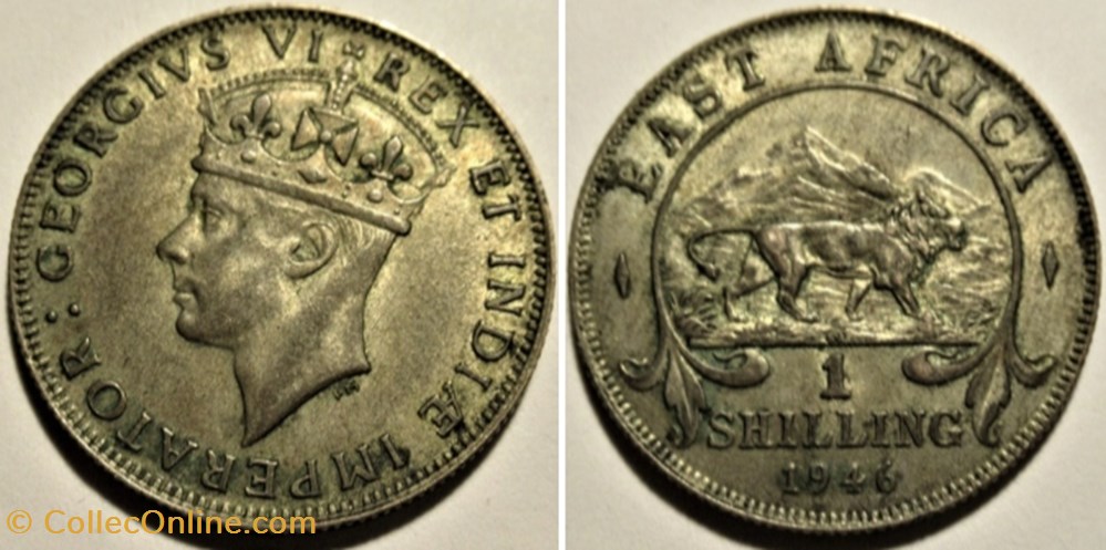 George VI - 1 Shilling 1946 - East Africa monnaies monde kenya george vi 1 shilling 1946 east africa