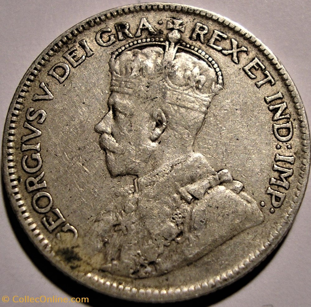 George V - 25 Cents 1919 Newfoundland monnaie monde canadum george v 25 cents 1919 newfoundland