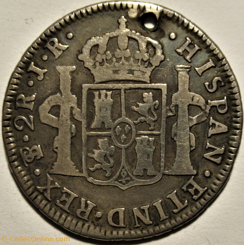 2 Reales 1774 Potosi - Carlos III 3 monnaies monde bolivie 2 reales 1774 potosi carlos iii