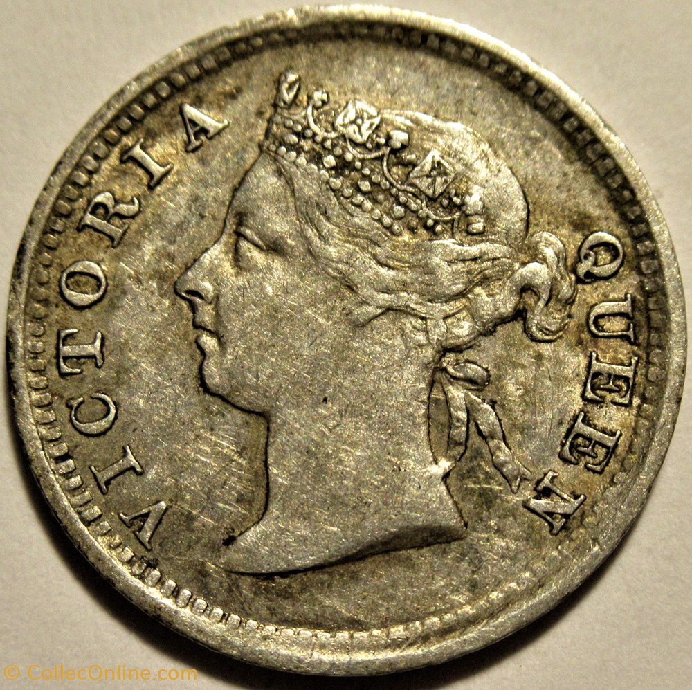 Victoria - 5 Cents 1891 - Hong-Kong 2 monnaies monde victoria 5 cents 1891 hong kong