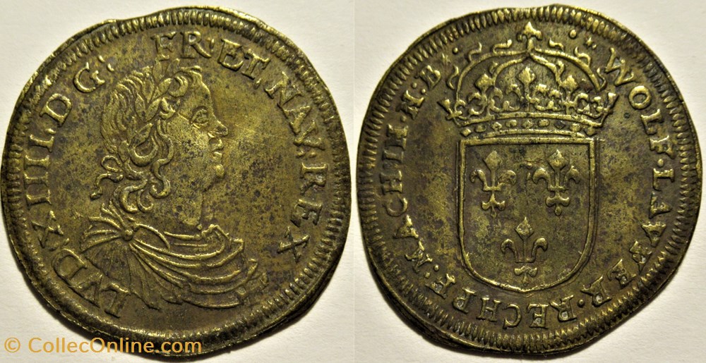 Louis XIV - c.1643, Rechenpfennig Wolf Lauffer II monnaies paranumismatique jetons poids louis xiv c 1643 rechenpfennig wolf lauffer ii