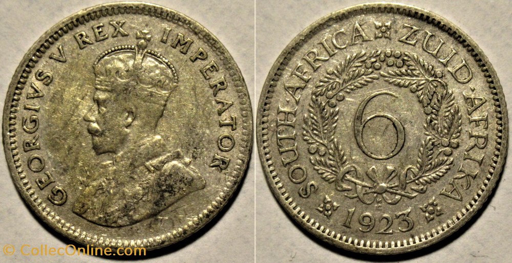 George V - 6 Pence 1923 - South Africa monnaies monde afrique du sud george v 6 pence 1923 south africa