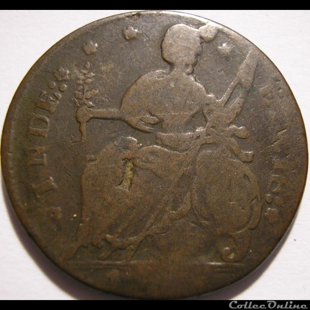 1787 Connecticut Half Penny - Draped Bust Left monnaies monde etats unis 1787 connecticut half penny draped bust left