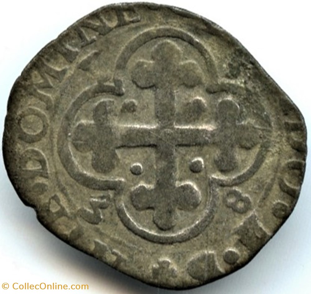 1583 Duché de Savoie, 1 Soldo, Bourg - Carlo Emanuele I monnaies europe medievale france feodales 1583 duche de savoie 1 soldo bourg carlo emanuele i