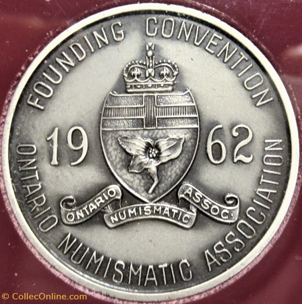 1962 Numismatic Association Convention Medal - Kitchener, Ontario 3 medailles canada 1962 numismatic association convention medal kitchener ontario