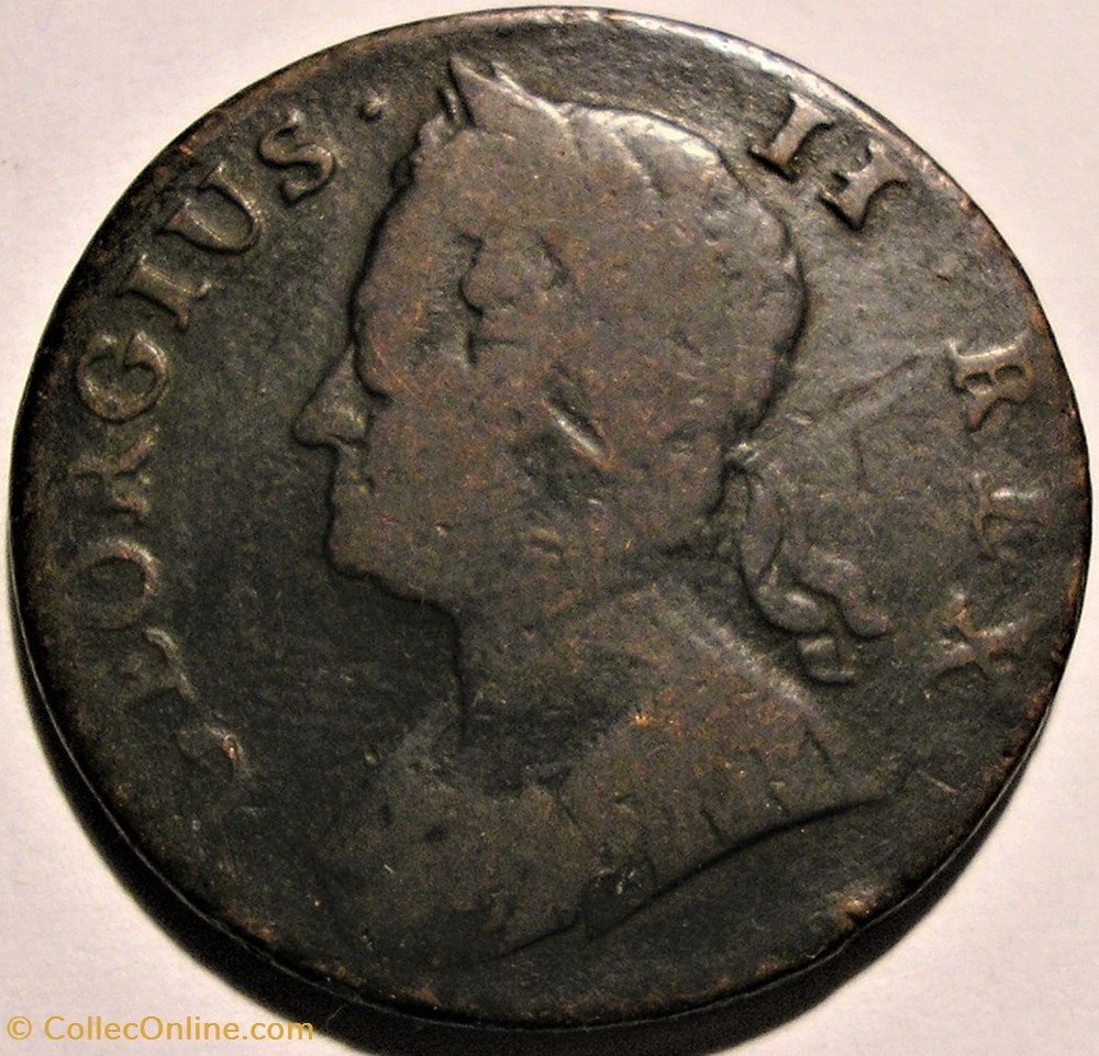 monnaies europe medievale royaume d angleterre george ii half penny 1740 great britain