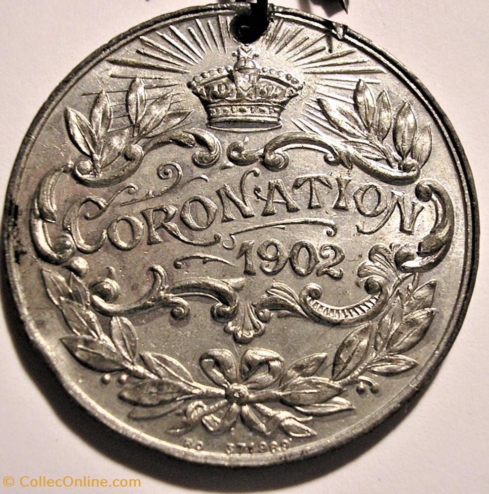 Edward VII & Alexandra - 1902 Coronation Silvery Medal - UK 3 medaille royaume uni edward vii alexandra 1902 coronation silvery medal uk