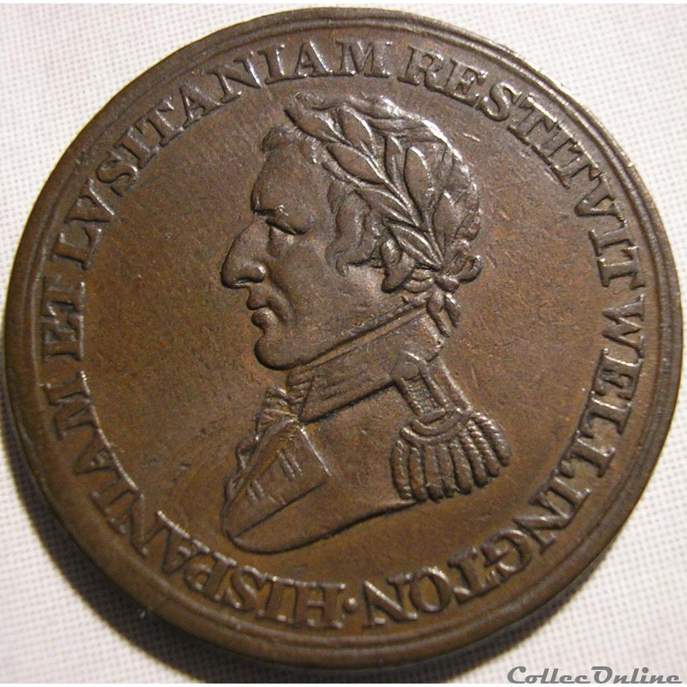 Wellington - HalfPenny 1812, Peninsular token to Salamanca monnaies monde canada wellington halfpenny 1812 peninsular token to salamanca
