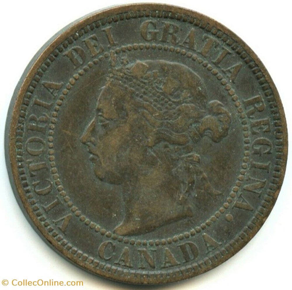 Victoria - One Cent 1898 2 monnaies monde canada victoria one cent 1898