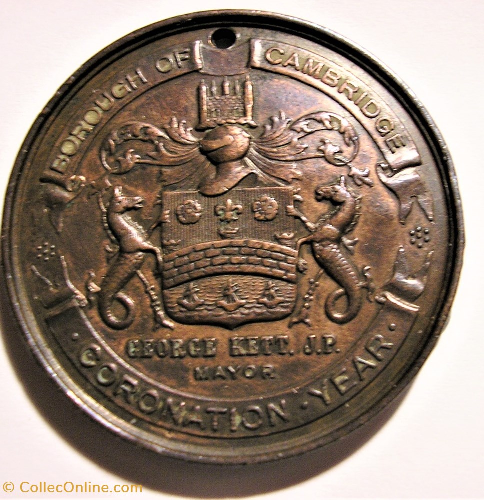 Edward VII - Medal Coronation 1902, B. of Cambridge, England 3 medaille royaume uni edward vii medal coronation 1902 b of cambridge england