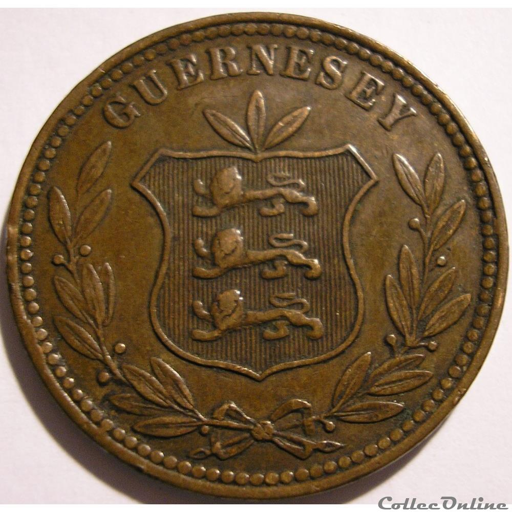 States of Guernsey - 8 Doubles 1868 monnaie monde ile de guernesey states of guernsey 8 doubles 1868