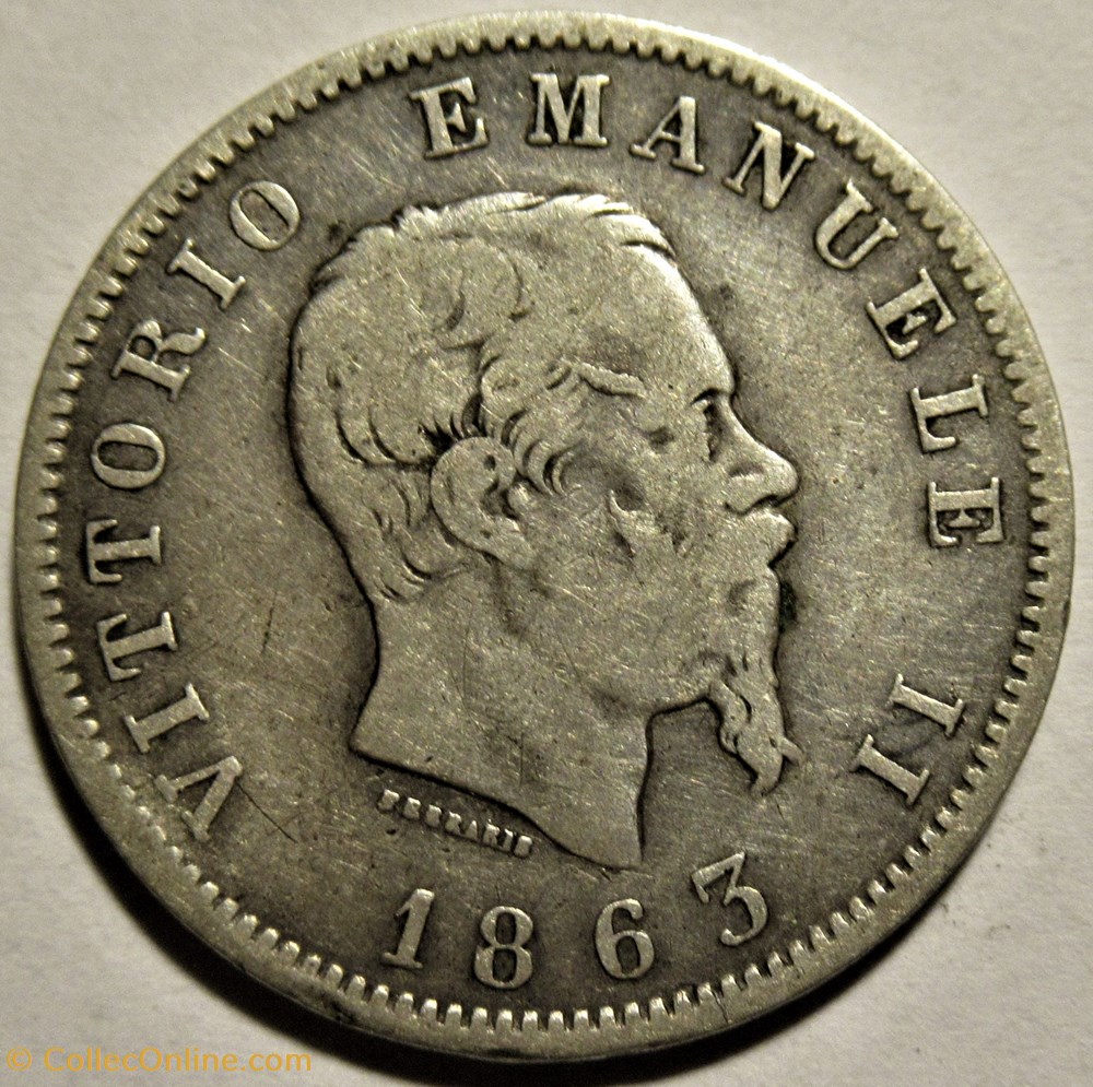 monnaies monde 1863 royaume italie lira milano vittorio emanuele ii