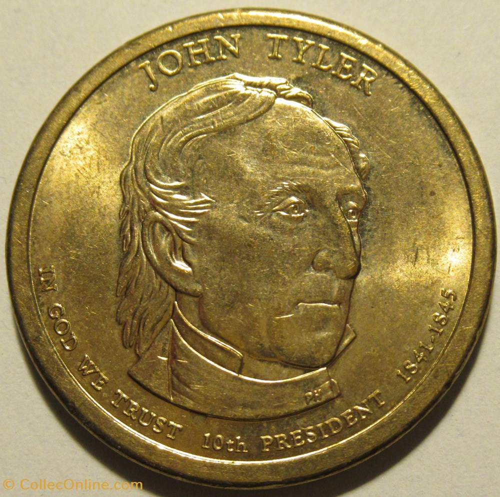 John Tyler - 2009 One Dollar, Philadelphia Mint monnaies monde etats unis john tyler 2009 one dollar philadelphia mint