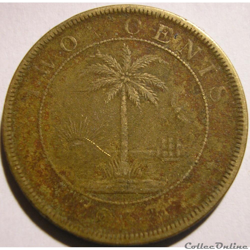 Liberia - Two Cents 1937 - Africa monnaie monde liberium liberia two cents 1937 africa