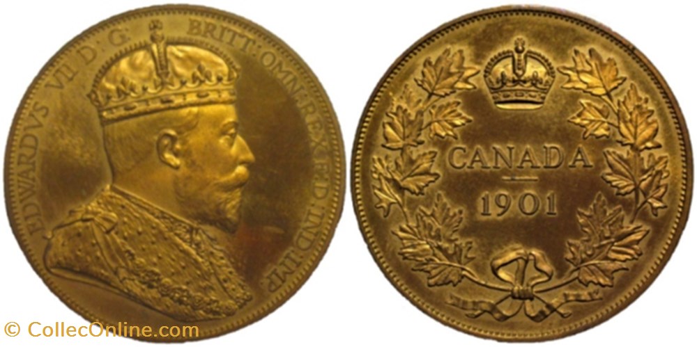 Edward VII - Pattern Crown, Coronation 1901 medailles canada edward vii pattern crown coronation 1901